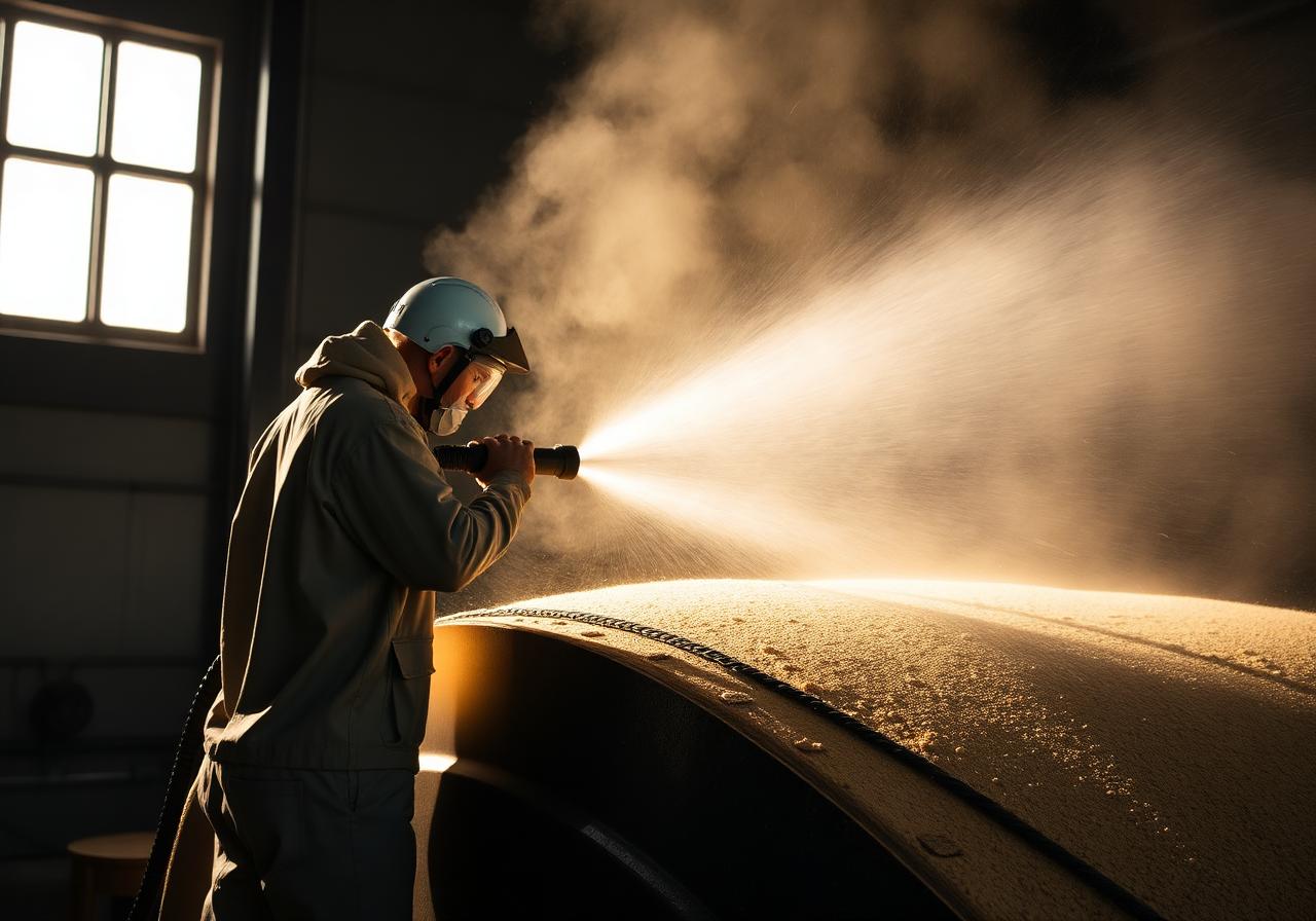 Sandblasting bacs de stockage